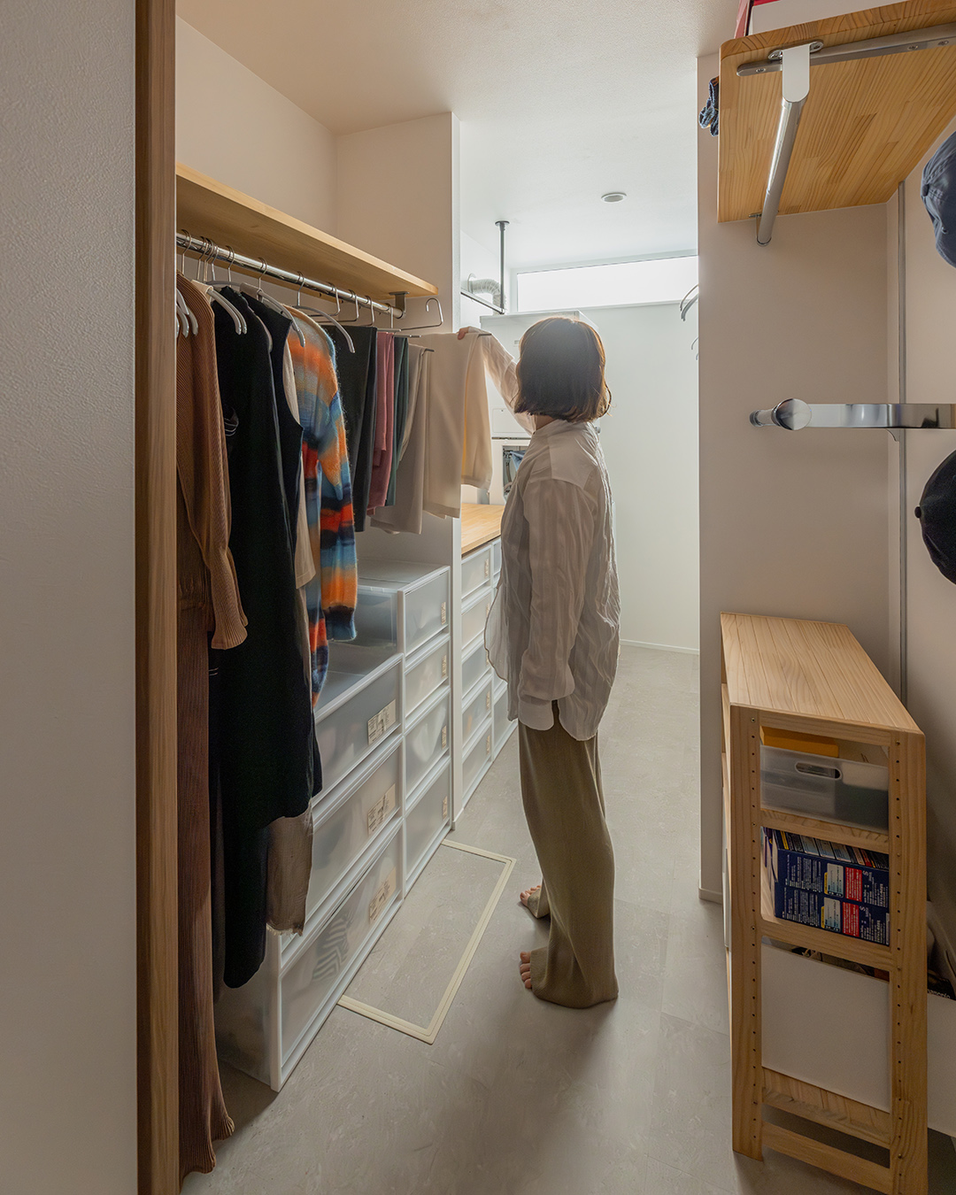 平屋で心配な「収納量」を実際に確認できる