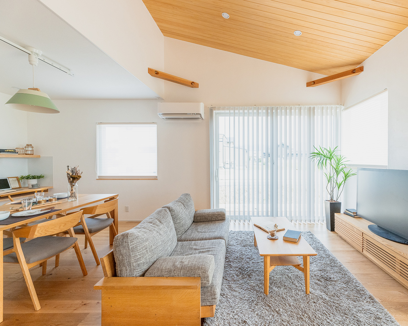 家族4人で暮らせる、4LDKの平屋
